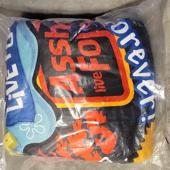 Assholes Live Forever STICKERS Multicolor Single Sided Blanket 5' x 5' ALF - Picture 4 of 5